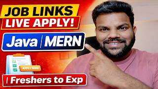100+ Jobs Live Apply 🔥 | MERN | Java | Software Engineer | Fresher &amp; Experienced