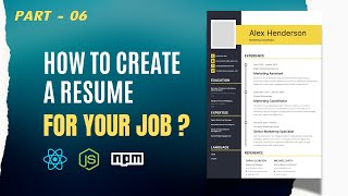 How to create a resume - Part 06 | Tutorial in Tamil | Tamil Programmer