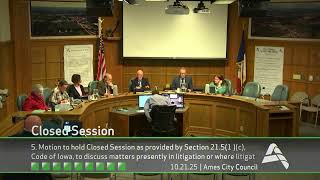 Ames City Council | October 21, 2025