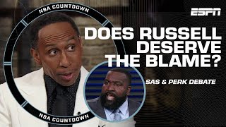 Stephen A. \& Perk get HEATED debating how much blame D’Angelo Russell deserves