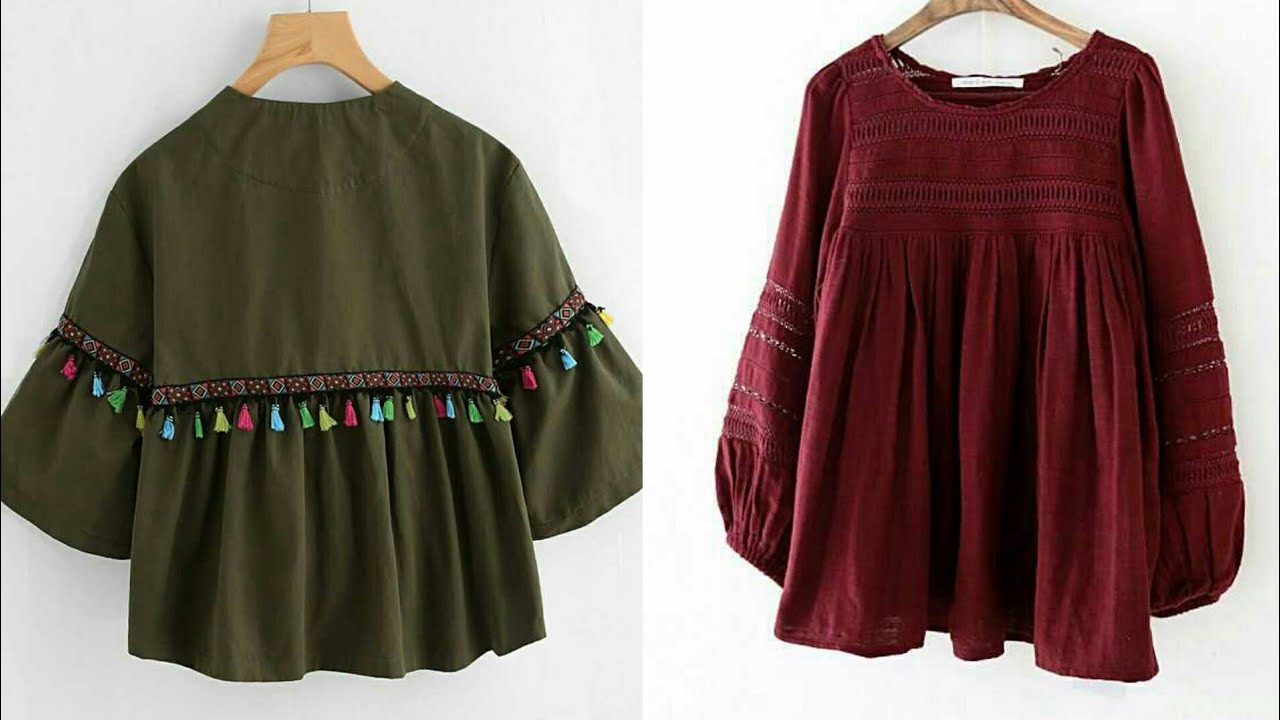 most trendy shirt design with ruffle stlyes for girls 2021