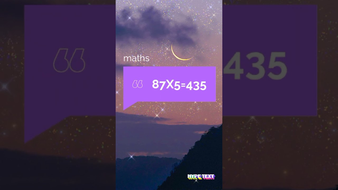 87X5=435 eighty seven multiplied by five is equal to four hundred and thirty five 