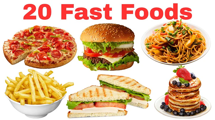 20 Fast Food Names for Kids | English Vocabulary Learning Video for Toddlers and Preschoolers