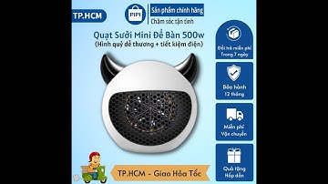 Máy Sưởi - Quạt Sưởi Mini Để Bàn Hình Quỷ Nhỏ 500W Sưởi Ấm Cho Mùa Đông Tiết Kiệm Điện Năng