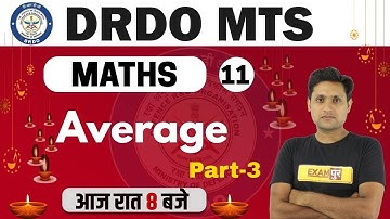 DRDO MTS || Maths || By Manjeet sir || Class 11 || Average