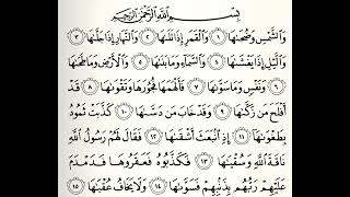 سورة الشمس القارئ عادل ريان