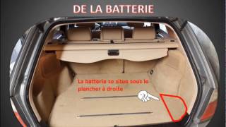 Dépose de la batterie bmw serie3 E46 touring astuce hayon bloqué ...