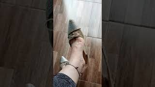 Dangling Transparent Mesh Cleavage Sparkle Drop Little Glitter Flats