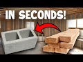 How to attach wood to cement IN SECONDS! How To attach a 2x4 to cinder blocks fast and easy!