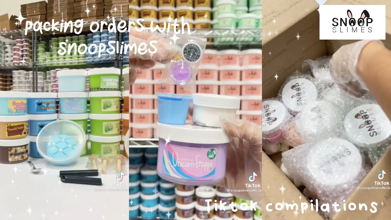 Snoopslimes | Packing orders with Snoopslimes ✨TikTok Compilation✨ - fluffy puffy tok ☁️ -