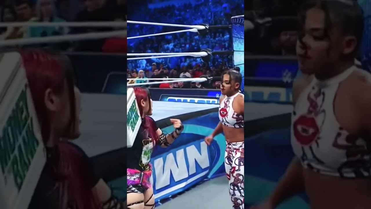 Bianca Blair vs asuka and Charlotte flair in smack down fight