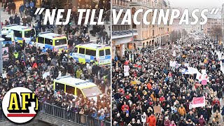 Stora protester mot vaccinpass i Sverige – många på plats