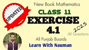 Exercise 4.1 New Book 11 Class Math  2025 || Chapter 4|| Matrices and Determinants