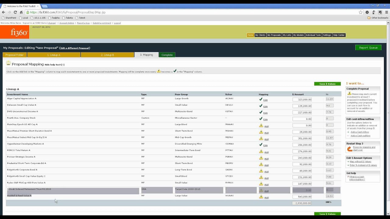 fi360 Toolkit for Advisors Using the Proposal Generator YouTube