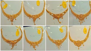 Gold necklace design with weight and price/Light weight gold necklace design under 5 Grams ||