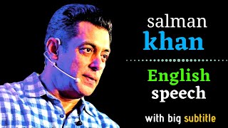 Indian Speech | Salman khan speech | big subtitle |