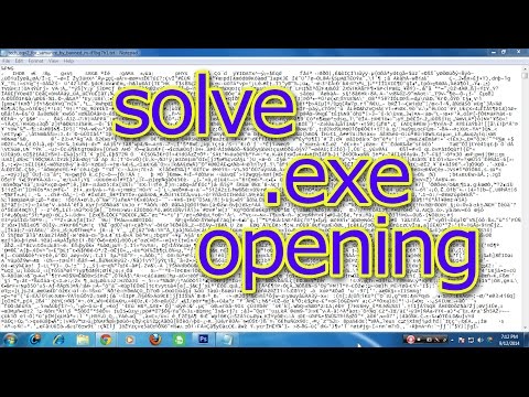 How To Solve .exe files opening in notepad,word pad or other (File Association Problems)