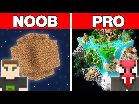 NOOB VS PRO DEVASA GEZEGEN YAPI KAPIŞMASI - Minecraft