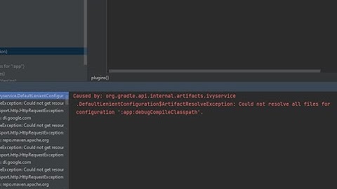 DefaultLenientConfiguration$ArtifactResolveException could not resolve all files for configuration