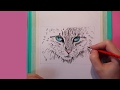 Painting cat with blue eyes / Pintando gato con ojos azules - Watercolor / Acuarela
