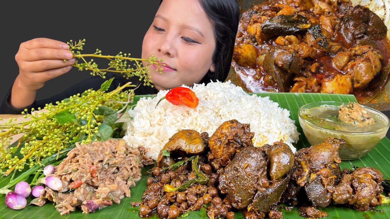 WOW 😻CHICKPEAS WITH CHICKEN PARTS 🐓WITH MEITEI’S FAVOURITE BANANA FLOWER EROMBA 🔥🔥🔥