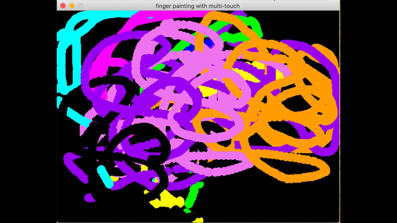 finger painting multi touch with pygame 2 - YouTube