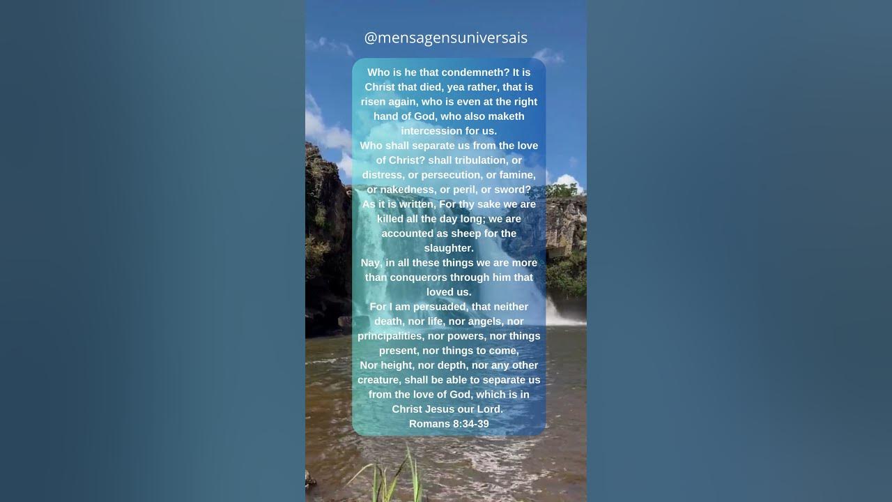 Message Of The Day Romans 8 34 39 MensagensUniversais YouTube romans-8-26-niv-picture-bible-verse