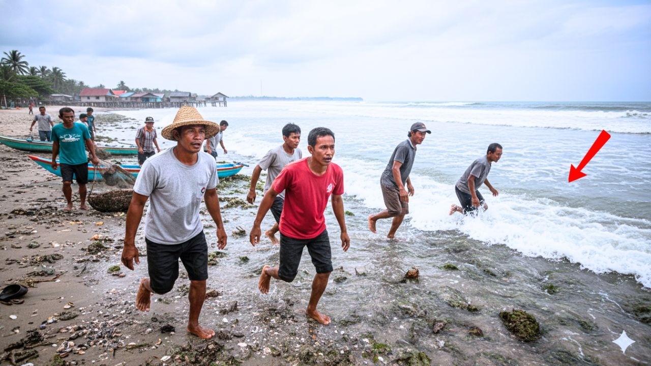 MALUKU MENCEKAM‼️ Laut Mendadak Surut Jauh Lalu Kembali Cepat, Nelayan Ketakutan!
