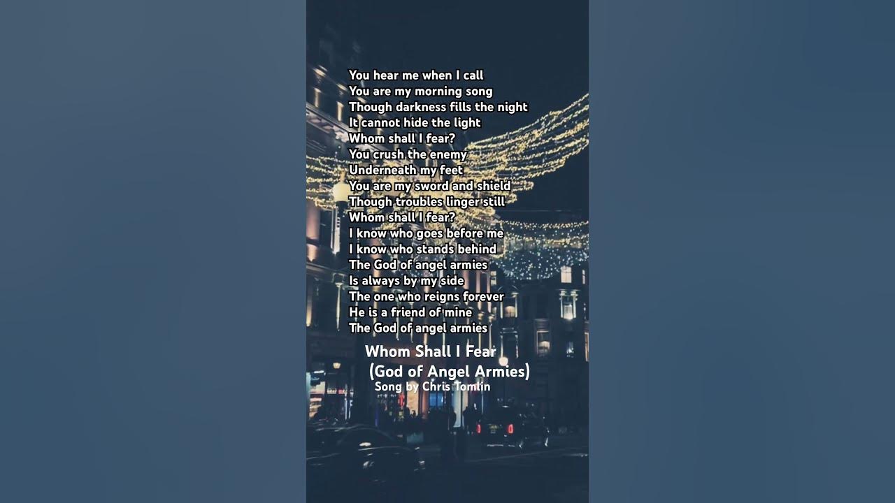 🎧Whom Shall I Fear (God of Angel Armies) by Chris Tomlin #week_new_praise #영어찬양 #lyrics #shorts