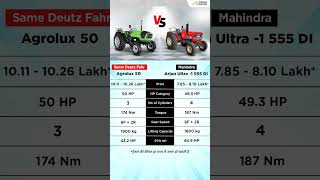 Mahindra 555 vs Same Deutz Fahr Agrolux 50 | Tractor Comparison #shortvideo