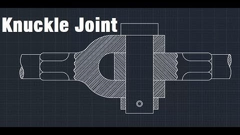 AutoCAD II Knuckle Joint II 2D II Sectional Front View