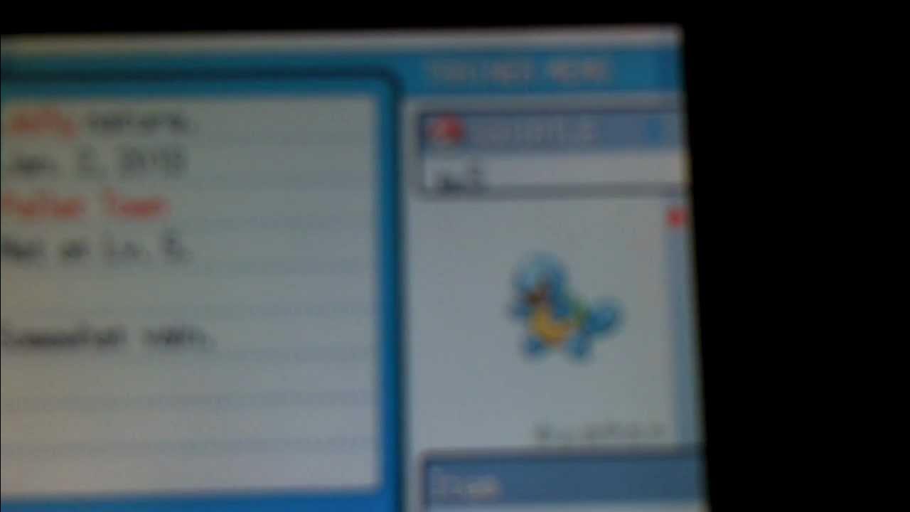 Pokemon Heart Gold Shiny Squirtle After 4934 SR