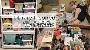 Library Inspired Toy Declutter / Minimalist Toy Storage & Organization | Mommy Etc