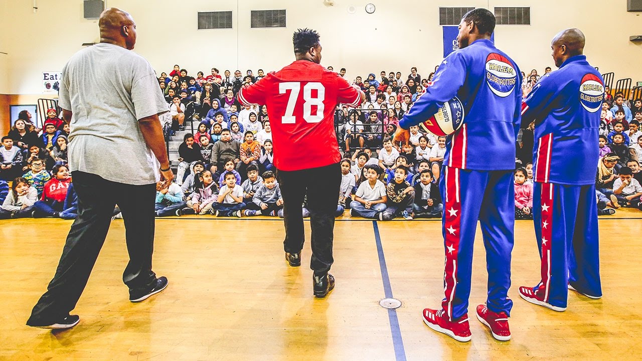 49ers Team Up with Harlem Globetrotters to Help Prevent Bullying in School