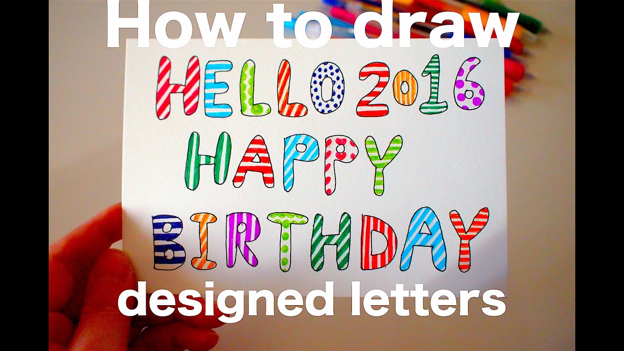 How To Draw Designed Letters 手書き文字の書き方 Youtube