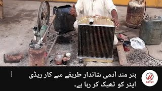 The Skilled Man Brilliantly Fixing A Car Radiator