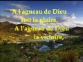 A l agneau de Dieu soit la gloire