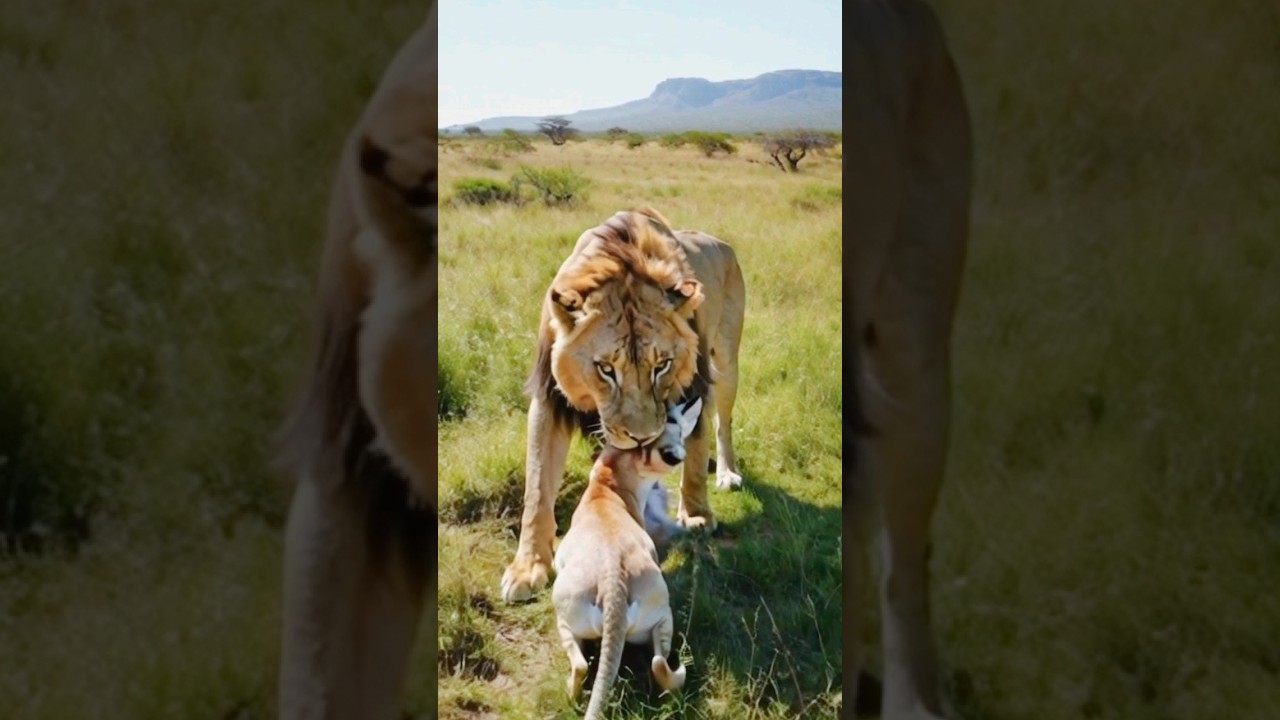 "Strangest Moment! Lion Shows Unbelievable Compassion to a Mysterious Animal!"