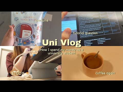 How I spend money as a university student? | uni vlog, coffee, keyboard, study, stressed, productive