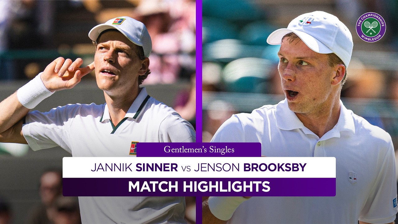 Sinner in management | Jannik Sinner v Jenson Brooksby | Highlights | Wimbledon 2026