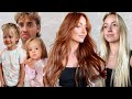 I dyed my hair red my husband and kids reactions