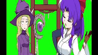 Touhou Highly Responsive To Prayers 2019 Animation Greenscreen Reimu & Marisa The Hakurei Shrine