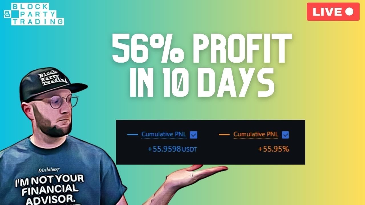 🔴 Live Crypto Day Trading | 53% Up in 12 days | Perfect Hedged Trade Example