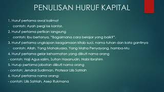 Bahasa Indonesia- Penggunaan Huruf Kapital dan Miring Bahasa Indonesia- Penggunaan Huruf Kapital dan Miring