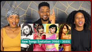 African Friends Reacts To Evolution Of Item Songs (1950 - 2023) || Most Popular Item Songs Each Year