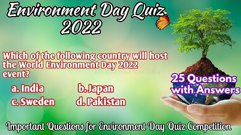 Environment Day Quiz in English 2022| June 5| 25 Most Important Questions |Happy Environment Day.