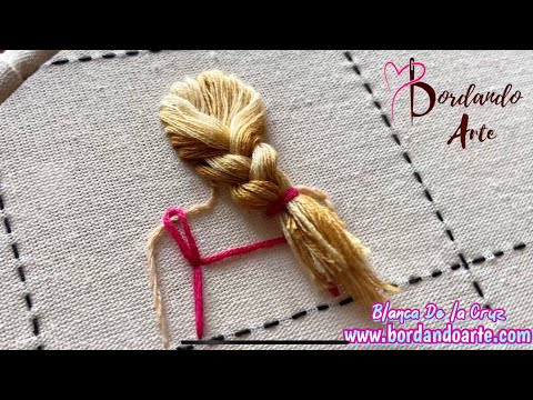 Bordar cabello con punto turco