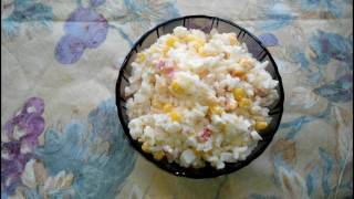 САЛАТ С КРАБОВЫМИ ПАЛОЧКАМИ И РИСОМ 2 ВАРИАНТА САЛАТ С КРАБОВЫМИ ПАЛОЧКАМИ И РИСОМ 2 ВАРИАНТА