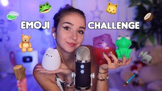 ASMR Emoji challenge ! 🧸💅😺🖌️🧫🪵🐸