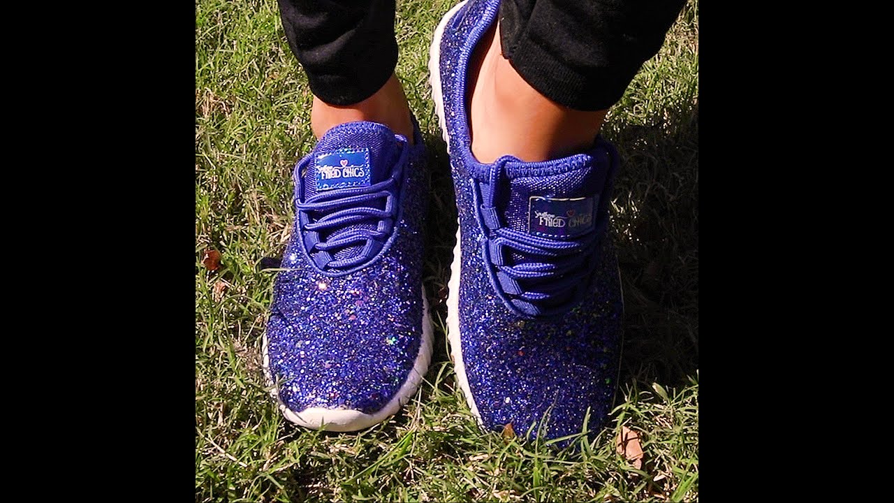 royal blue glitter sneakers